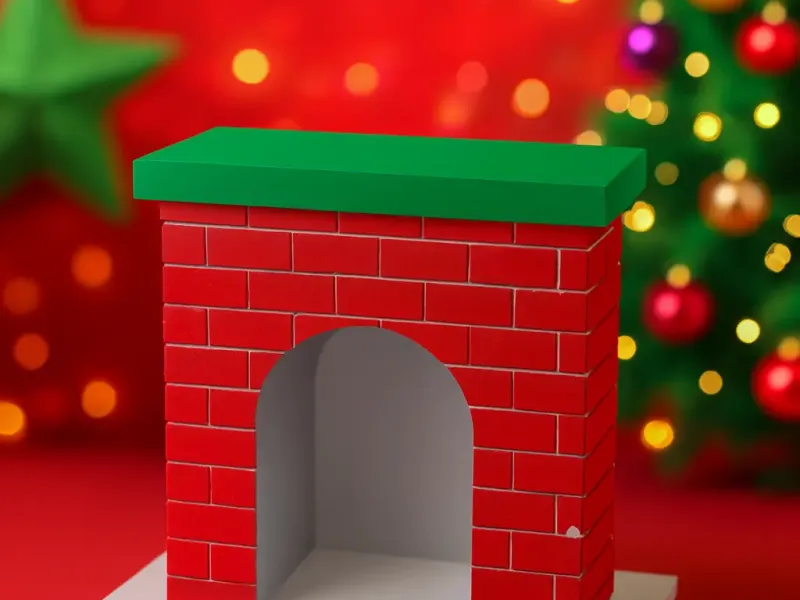 MINIATURE CHRISTMAS STYLE FIREPLACE