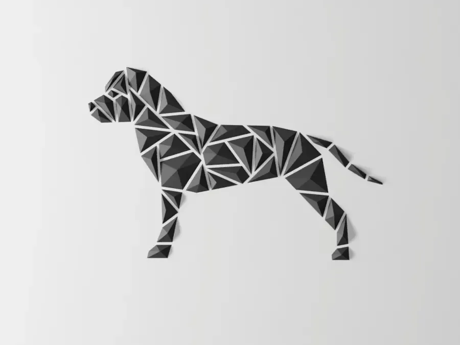Geometric dog wall art - “Staffy-AmStaff style”