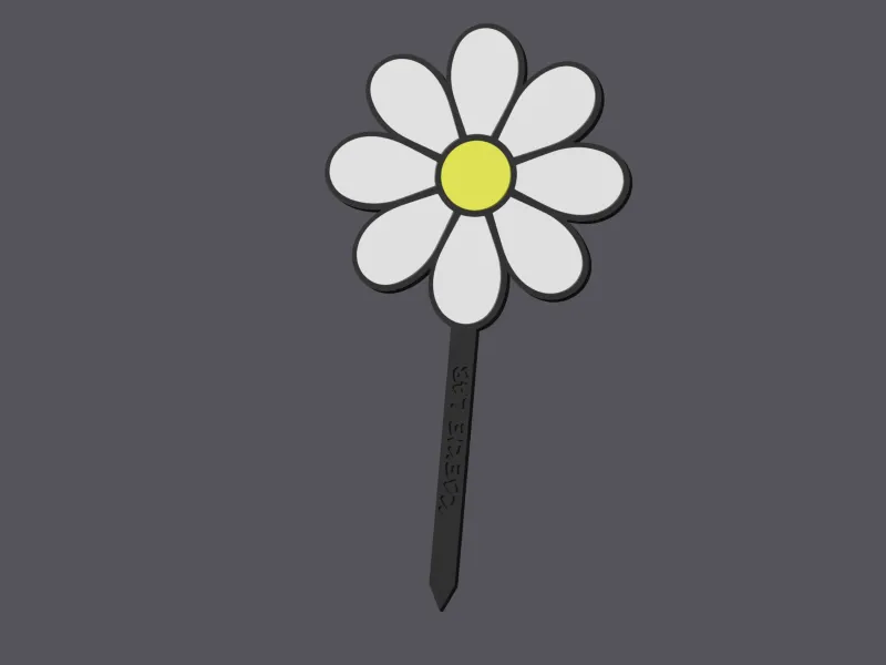 Daisy Flower - Caketopper & Cupcaketopper v1