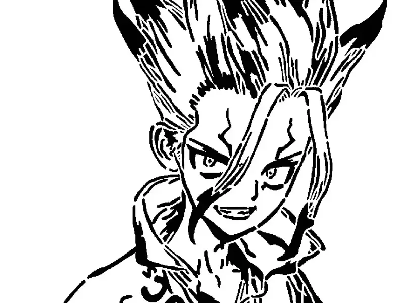 Ishigami Senku stencil
