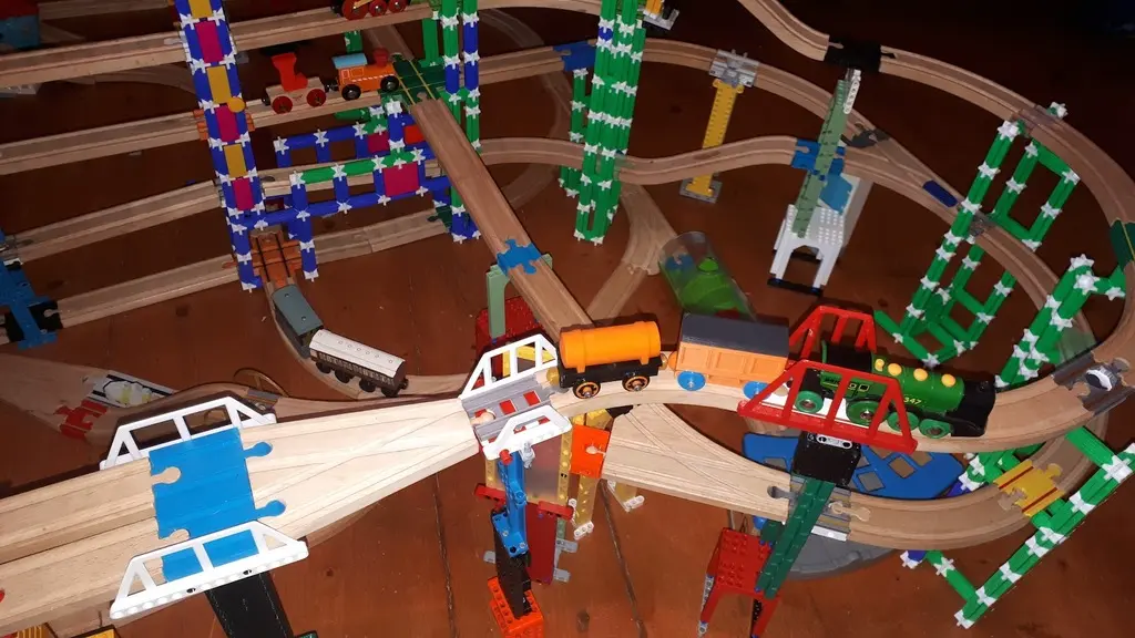 Wooden Railroad with sleepers