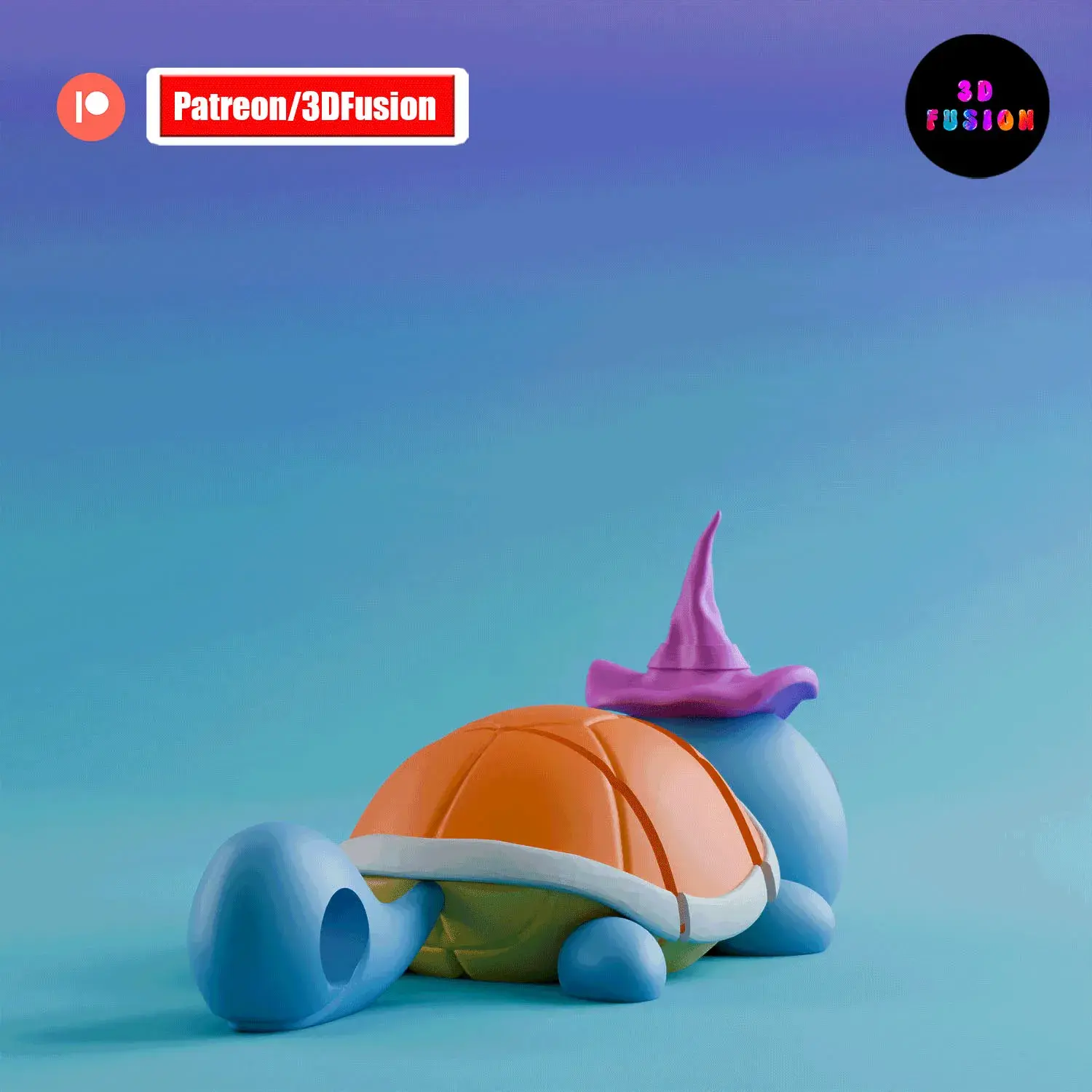 Happy Squirtle Witch 🐢🧹 Pokemon Articulated Toy & Keychain