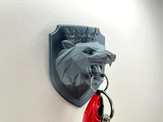 King Lion with Crown keychain ornament