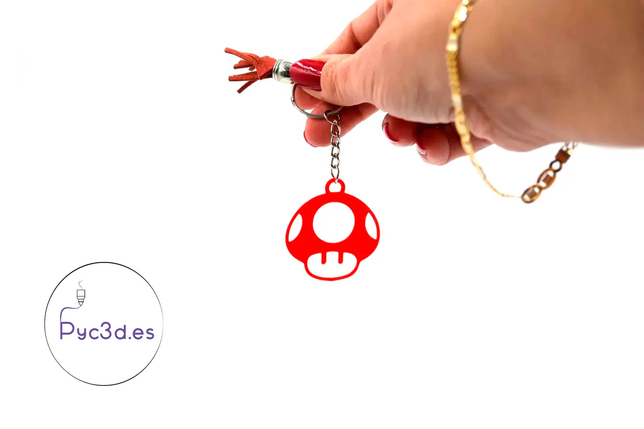 MUSHROOM MARIO BROS KEYRING