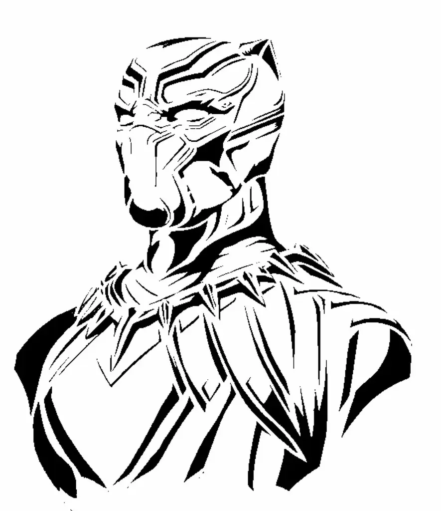 Black Panther stencil