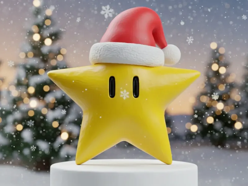 Mario Bros Christmas star

