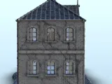 Modern brick house with floor 19 - WW2 Terrain scenery-6