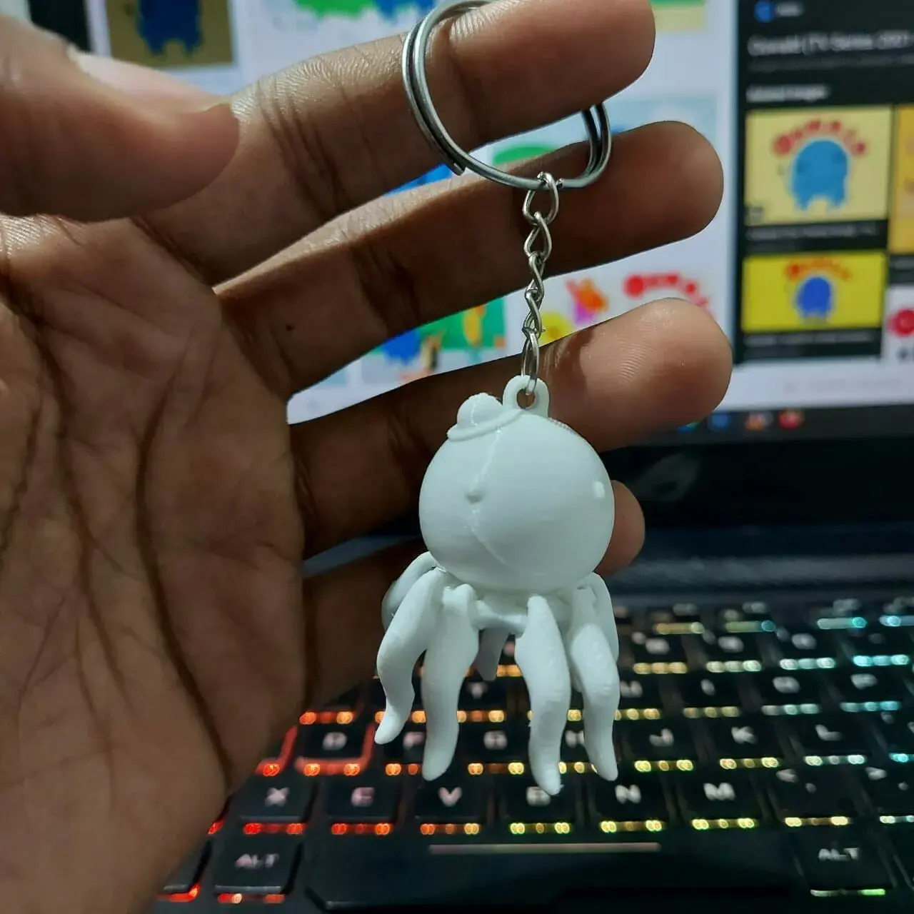 oswald the octopus plus keyring