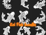 Koi Fish Floral Bundle | Japanese Style STL-1