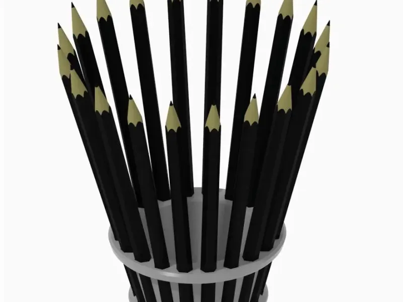 🖊️ Modern Pencil Crown – 20 Slot Stylish Pen Holder | STL