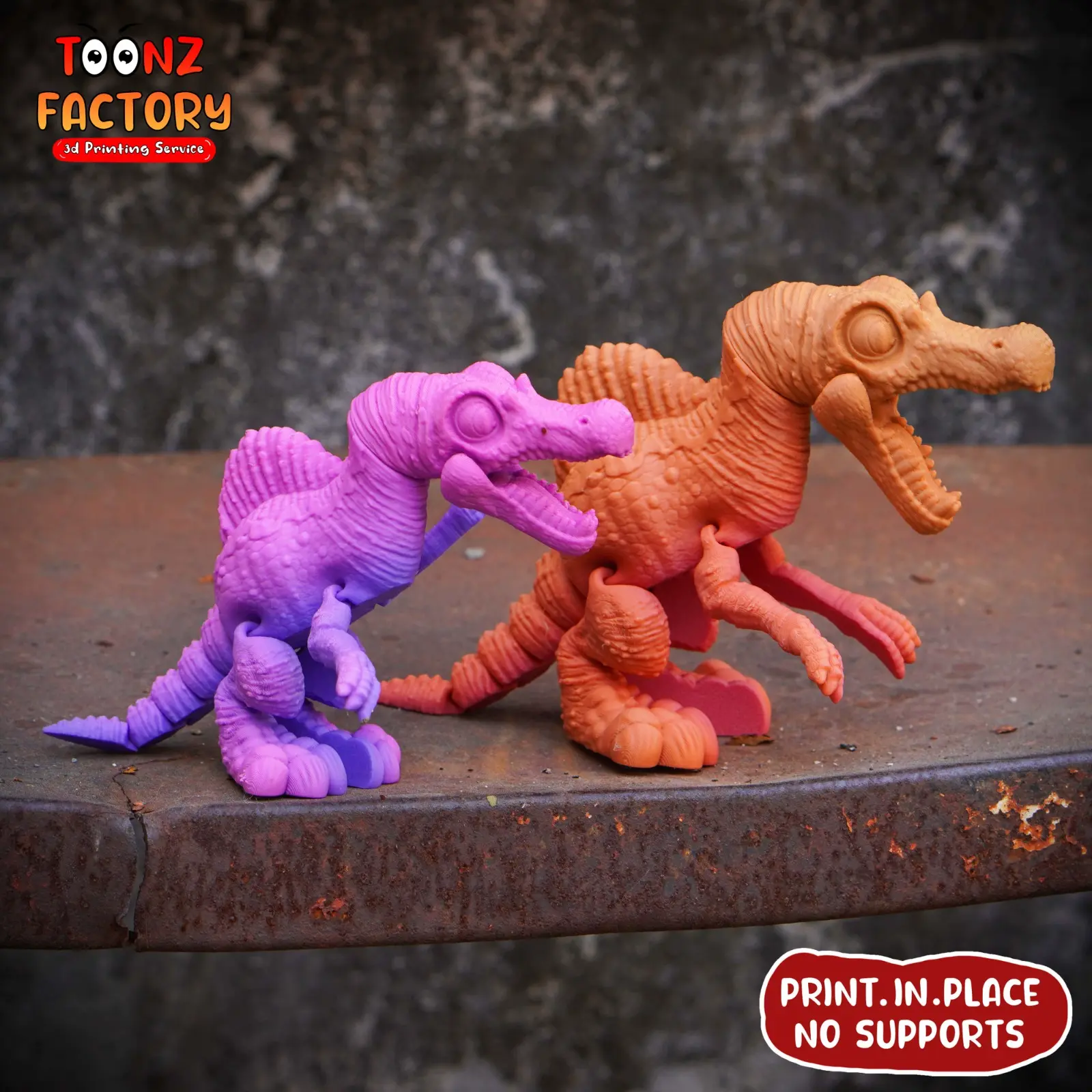 PRINT IN PLACE FLEXI SPINOSAURUS DINOSAUR
