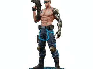 Cyberpunk Mercenary – 3D Figurine