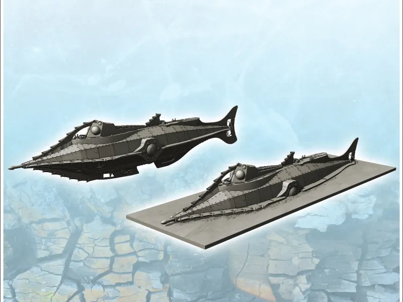 Nautilus ship set (Twenty Thousand Leagues Under the Seas, J