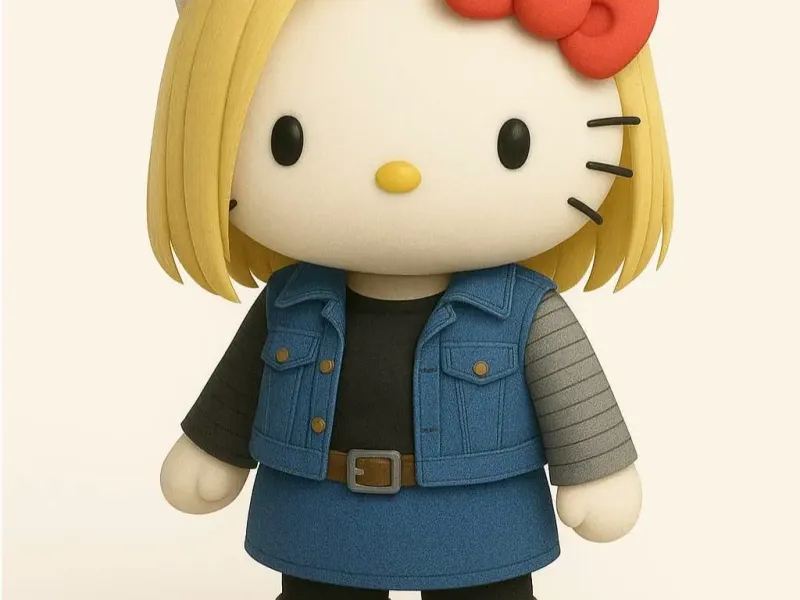 Hello Kitty Androide 18 cosplay