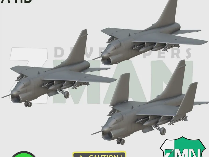 YA-7D CORSAIR V5 (3 ASP STYLES-E)