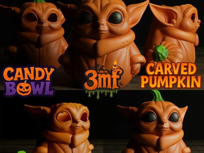 Calabaza Bebé Yoda – Colección de Halloween 🎃