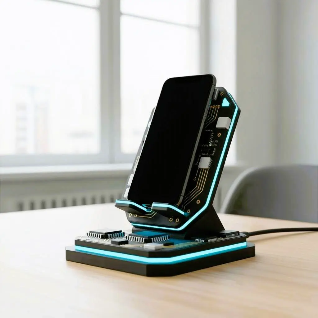 Minimalist Phone Holder - Electric Circuit
