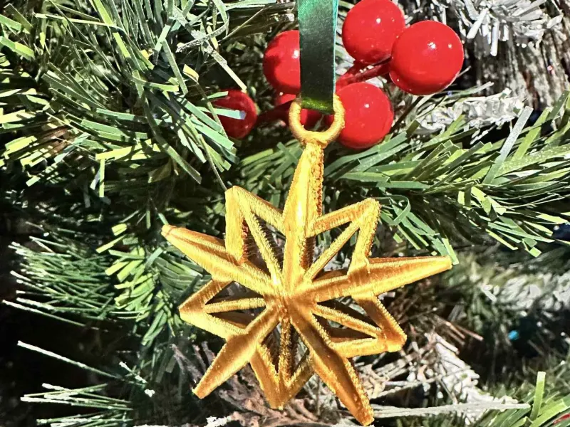 Étoile ajourée de Noël Boule suspendue à 10 branches