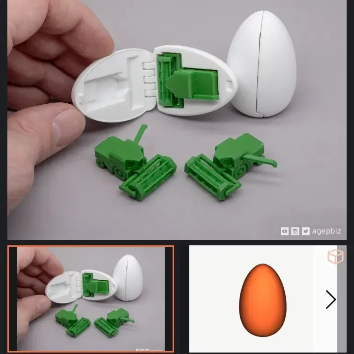 Tiny Harvester that fits in egg