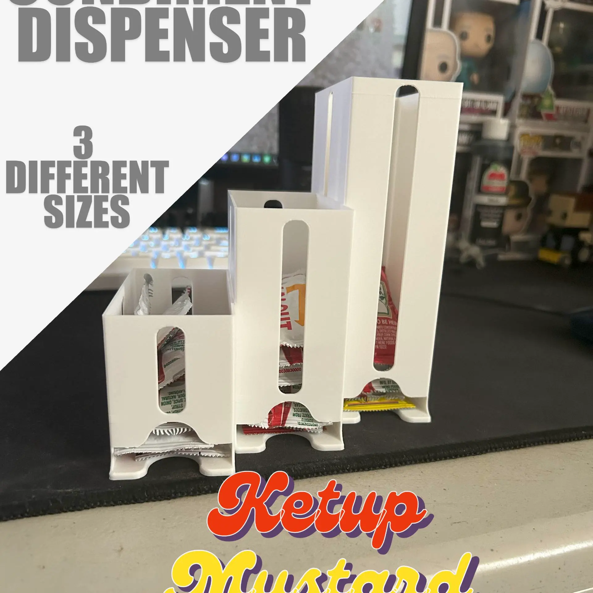 Ketchup/Mustard Condiment Holder and Dispenser