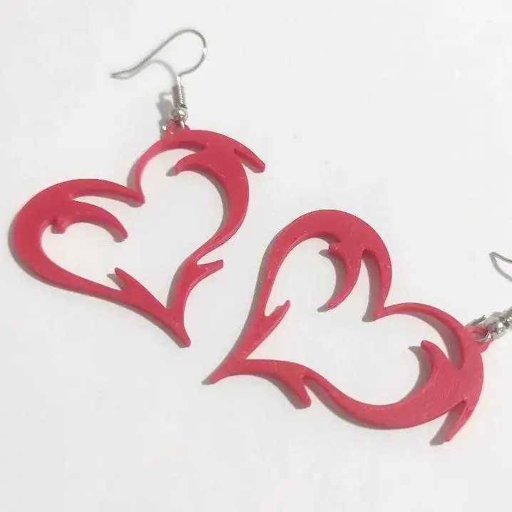 Twin Flame Heart Earrings - Valentine's Day