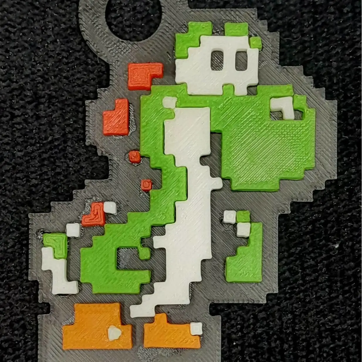 Llavero de Yoshi en Pixel Art