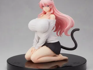 Neko Sweater Catgirl – Kneeling Pose Ecchi Figurine
