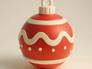 Xmas Tree ornament Ball 3d
