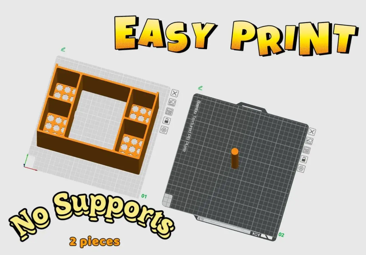 Universal Thermal Label Printer Stand Organizer