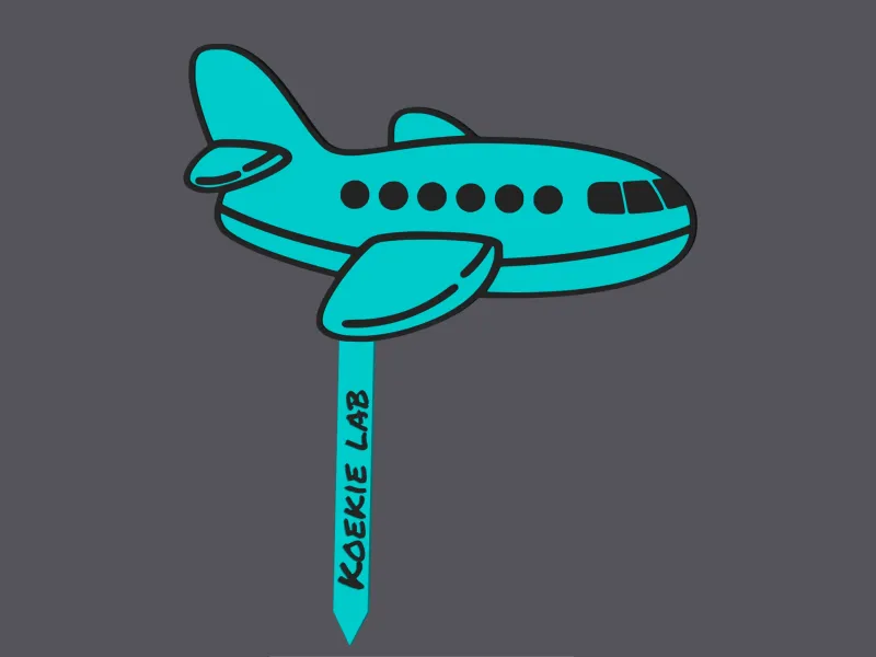 Airplane 5 - Caketopper & Cupcaketopper