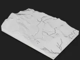 Mountain Lake Valley Terrain Tile – 3D Printable STL-7