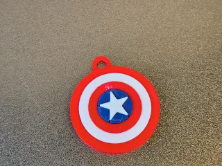 Captain America Shield Keychain - Multipart, no CFS needed