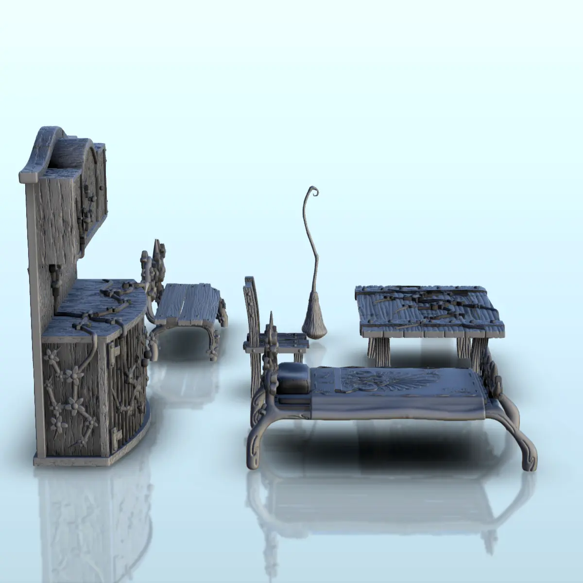 Medieval fantasy house interior (set of 10 pieces) (6) - min