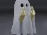 Halloween Ghost Middle Gold Finger-0