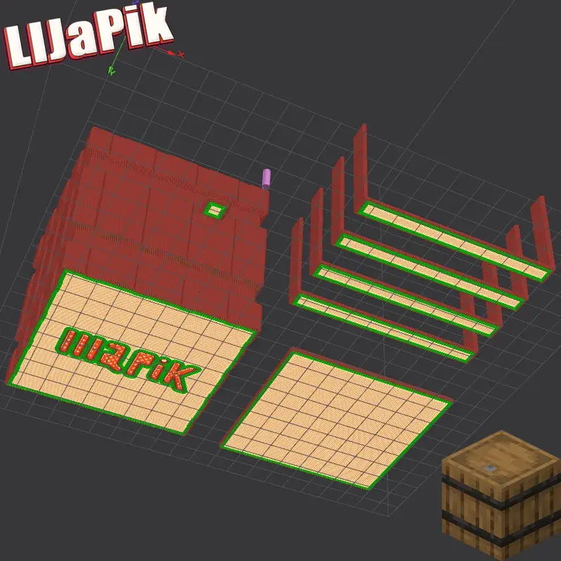 Minecraft barrel / Бочка Майнкрафт / Сhest / Piggy bank box