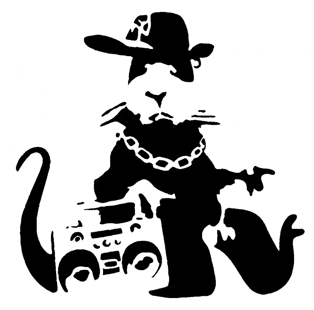 Free Digital Art STL Download - Banksy Rat stencil 7by SMT_M 🦊