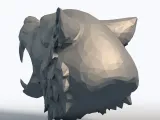 Low Poly Angry Wolf Head - Geometric Wolf Sculpture-5