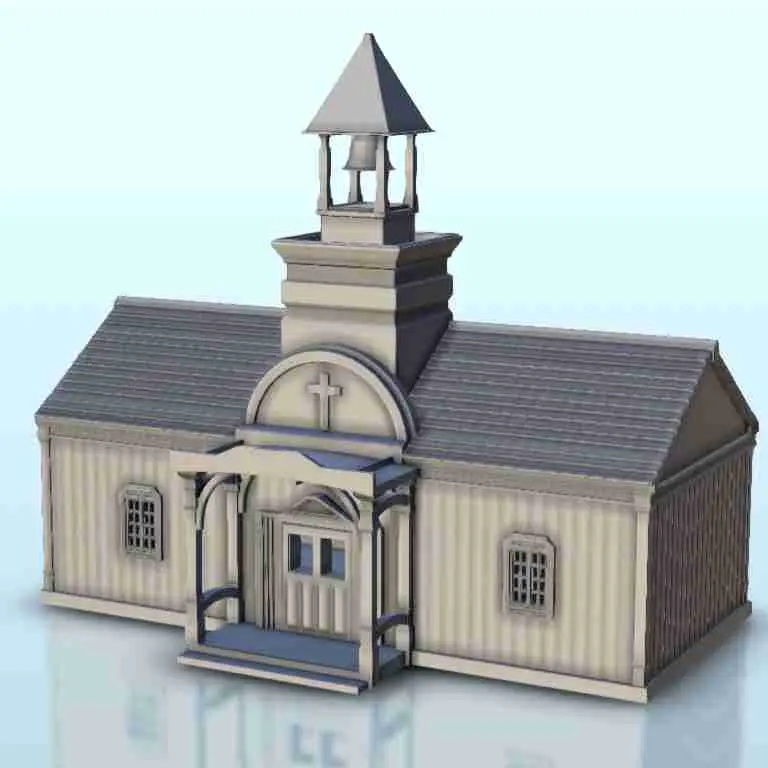 Wild West iglesia con campanario - western viejo ACW EE.UU. ci