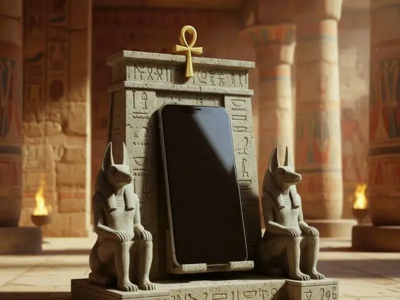 Pharaoh's Throne Phone Holder - Ancient Egyptian Stand