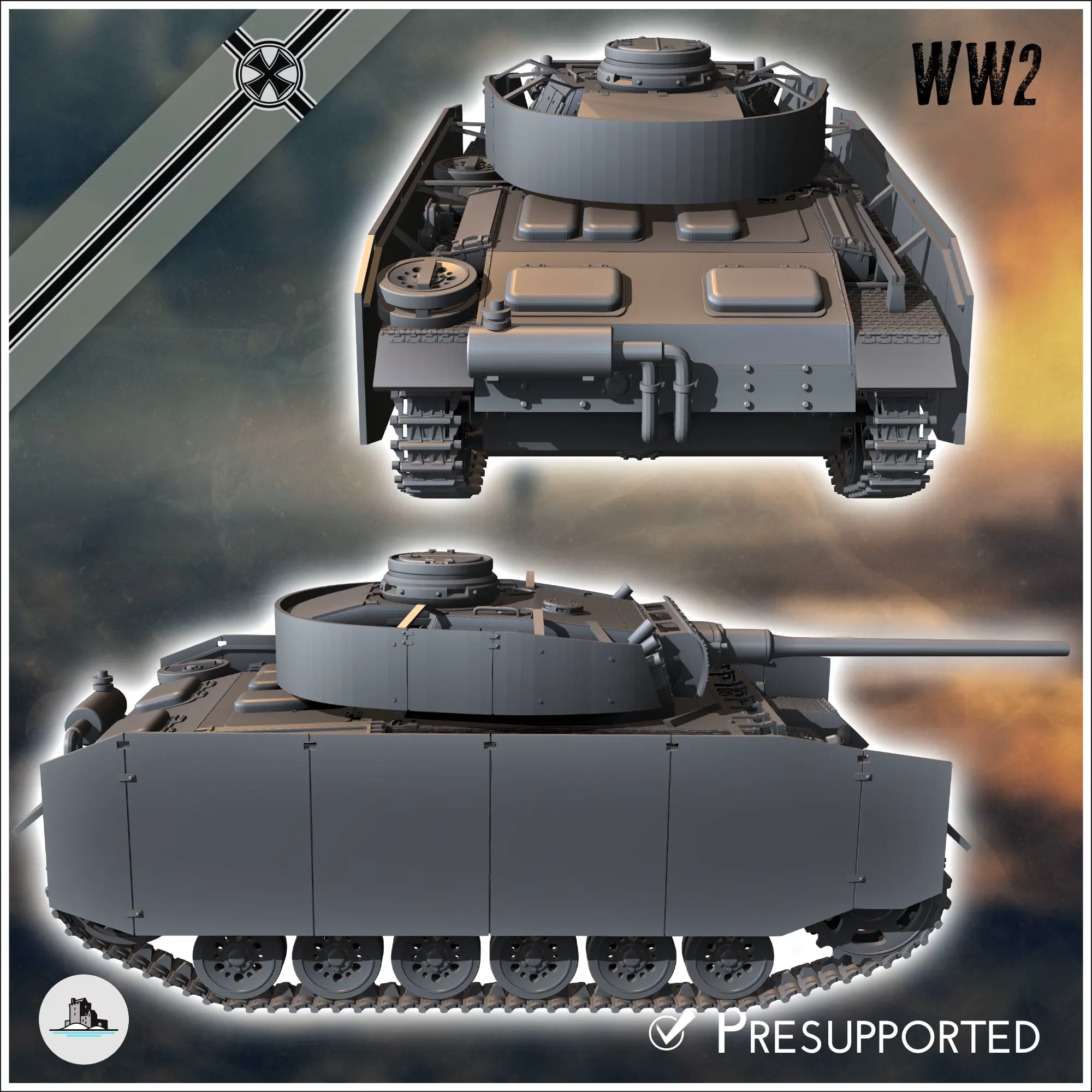 Panzer III Ausf. M - WW2 miniatures armor war flames world t