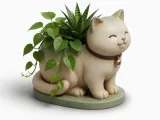 Cute Cat Planter-4