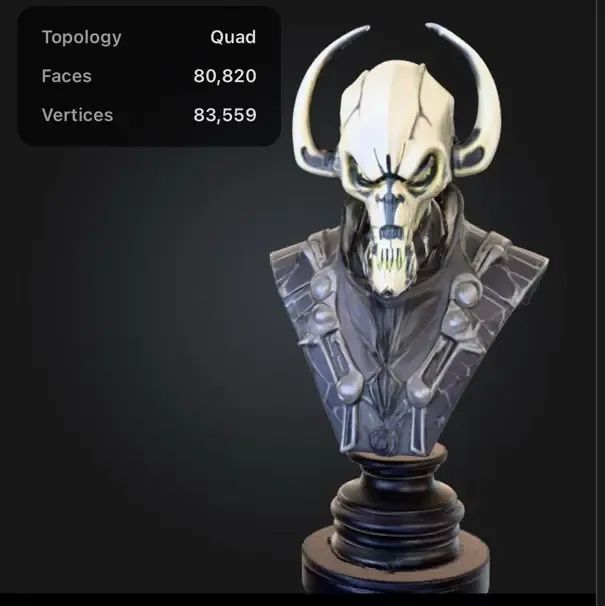 Biker Gang Grievous bust on stand
