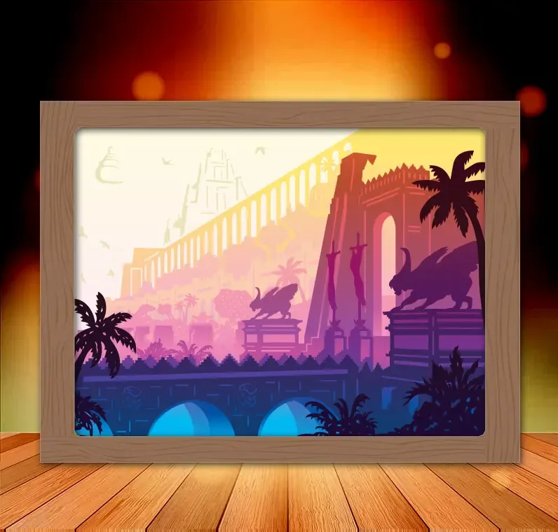 Hanging Gardens Of Babylon shadow box