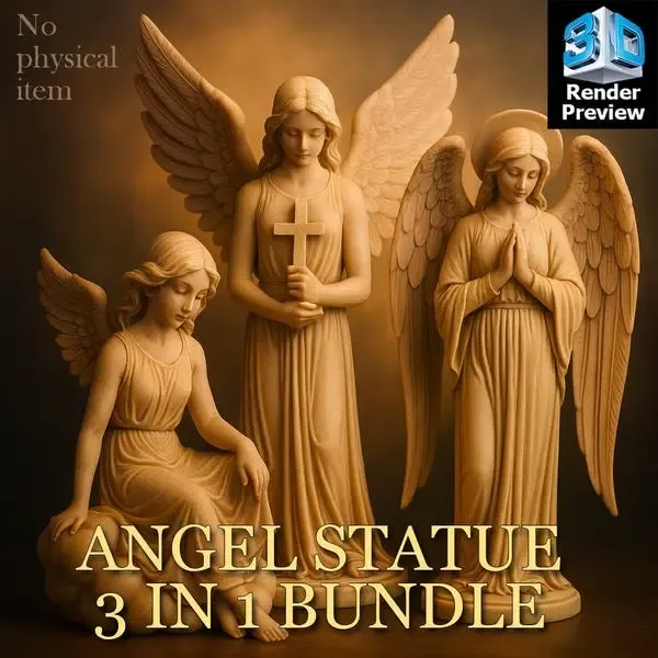 Angel Statue 3-in-1 Bundle STL