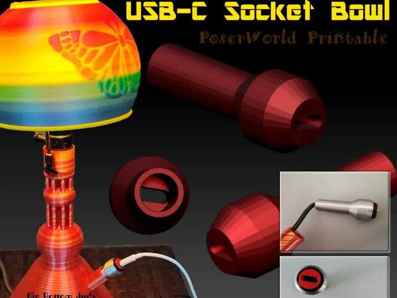Bong2Lamp USB-C Socket Bowl