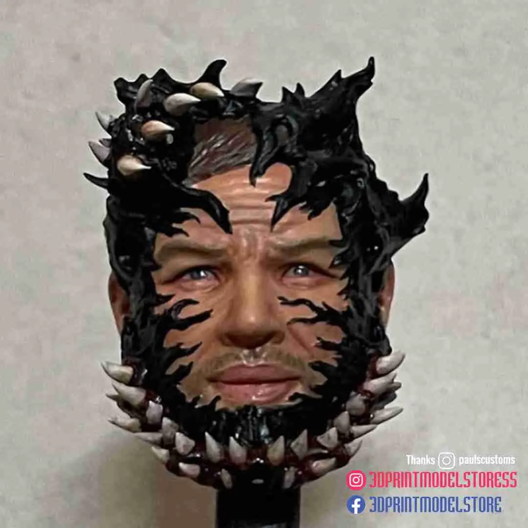 Venom Tom Hardy Head Sculpt for Custom Action Figures