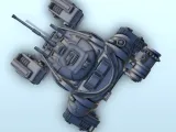 Sci-Fi tank with turret and quadri-trucks advanced system-7