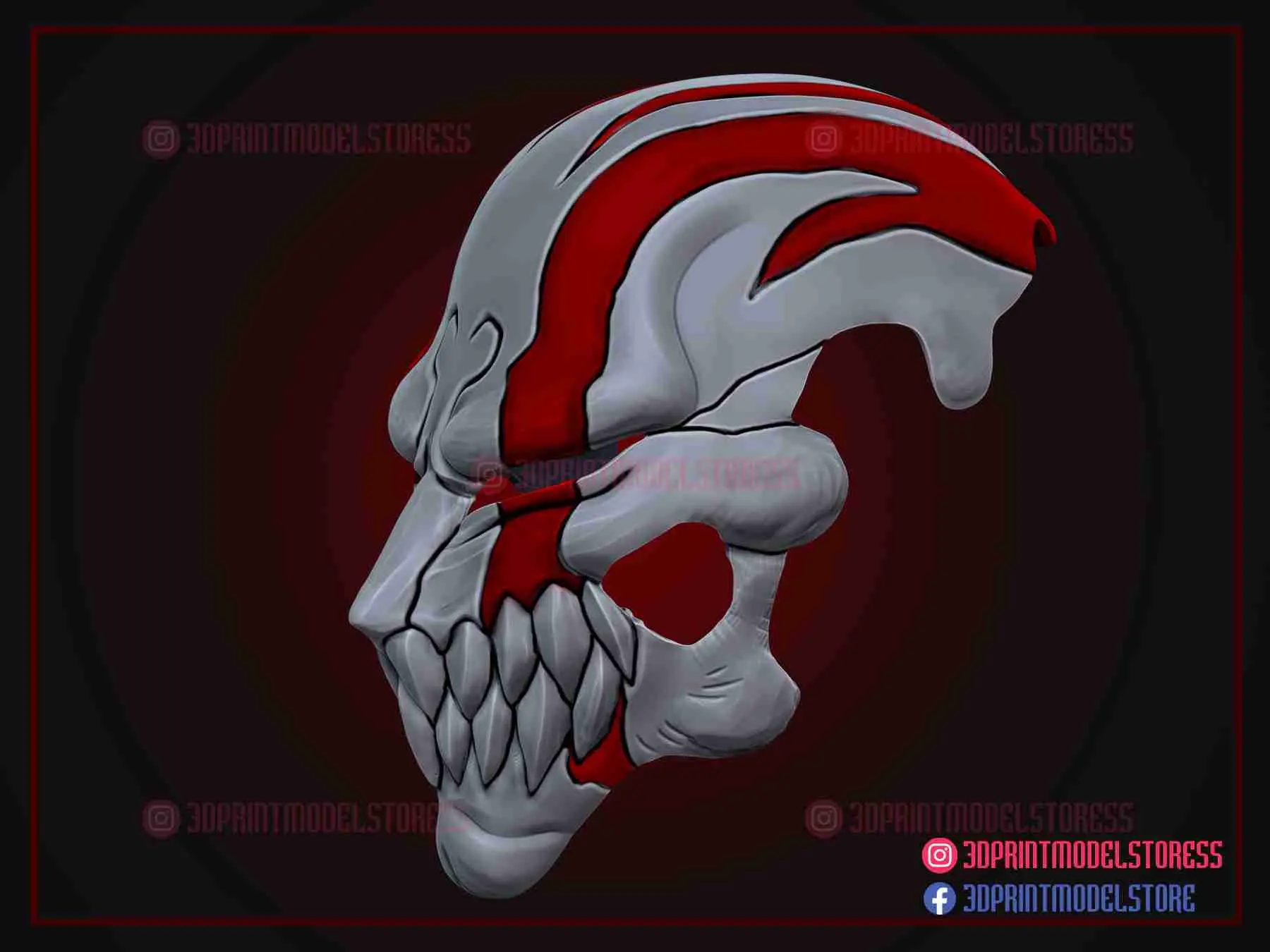 Bleach Ichigo Hollow Mask - Anime Cosplay Halloween Costume