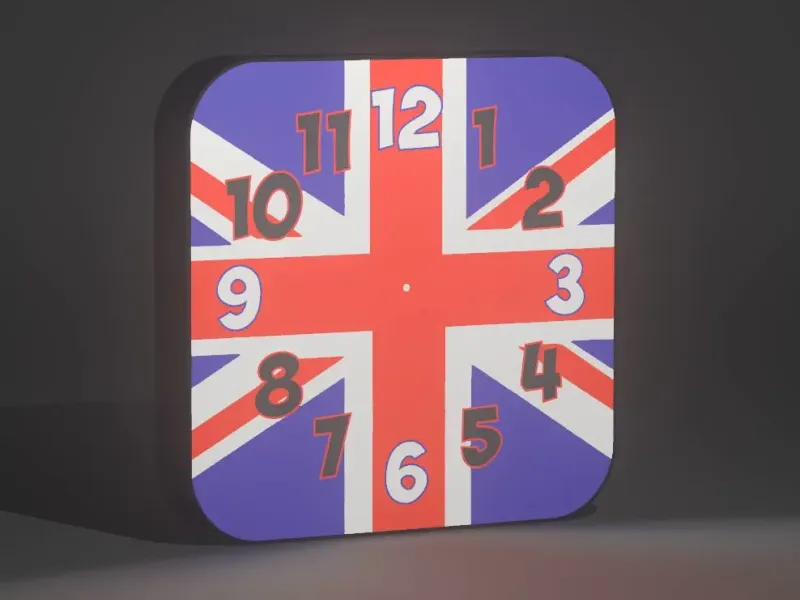 Square Lightbox Watch UK flag