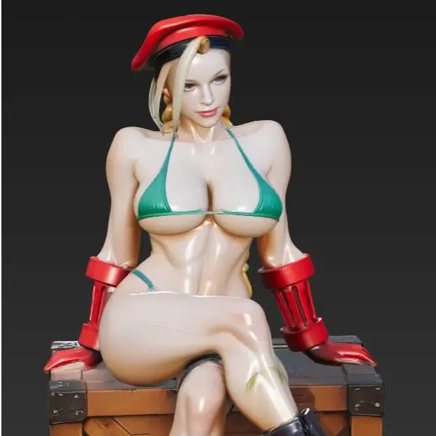 Cammy Sitting on Crate